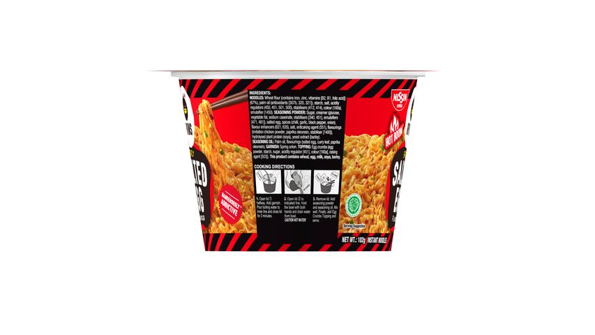 Nissin Irvins Spicy Salted Egg Flavour Instant Noodles (Halal) 102g