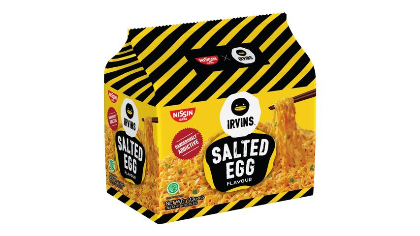 Nissin Irvins Salted Egg Packet Noodles (Halal) 5pcs x 113g