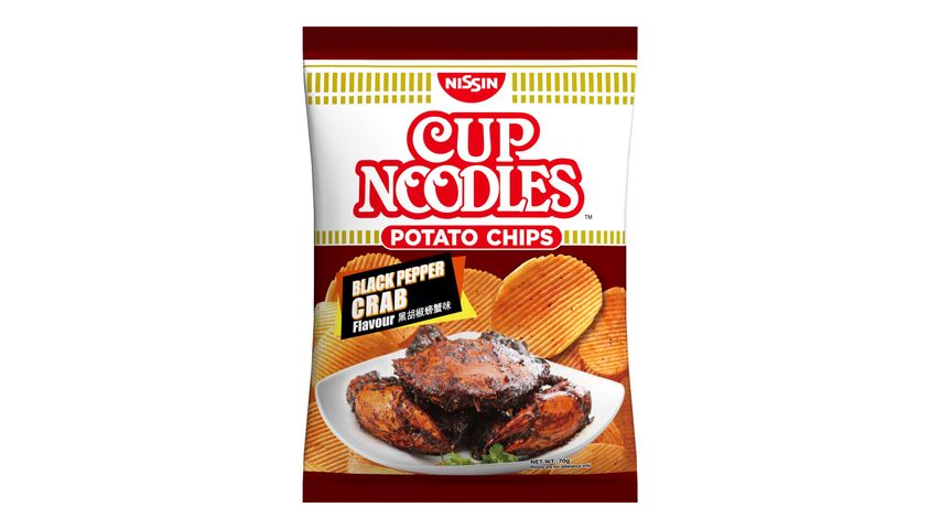 Nissin Cup Noodles Potato Chips - Black Pepper Crab 70g