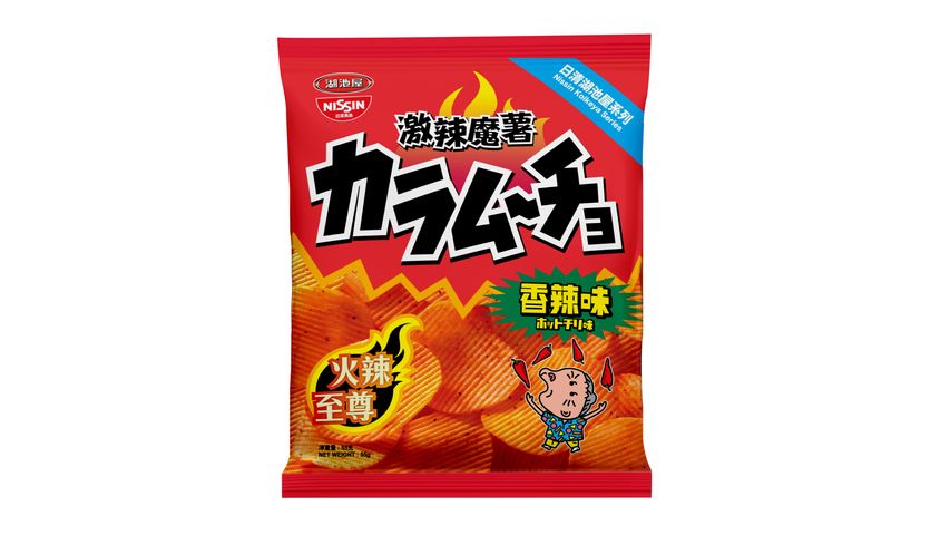 Nissin Koikeya Karamucho Hot Chilli Flavour Potato Chips 55g