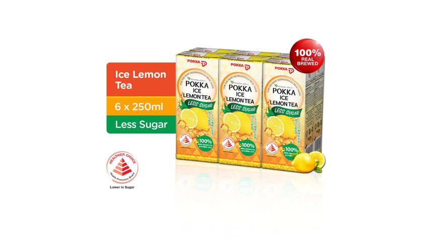 Pokka Ice Lemon Tea (Less Sugar) Packet 6s x 250ml