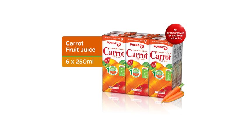 Pokka Carrot Fruit Juice Packet 6s x 250ml