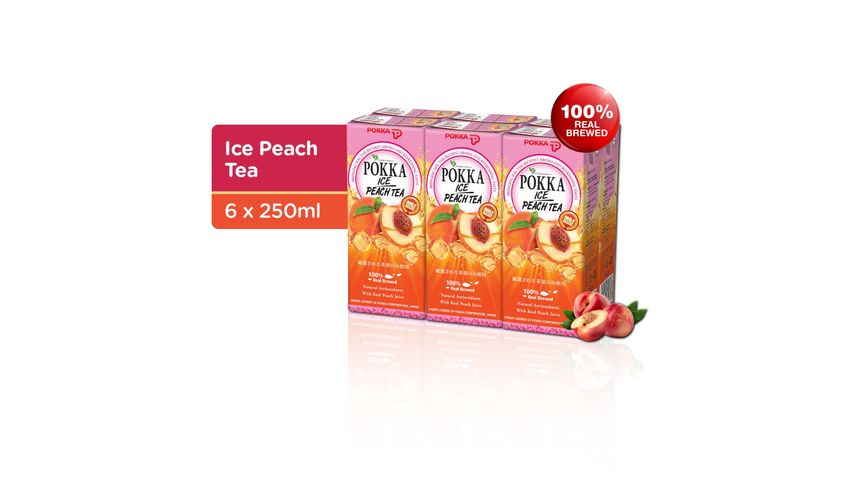 Pokka Ice Peach Tea Packet 6s x 250ml
