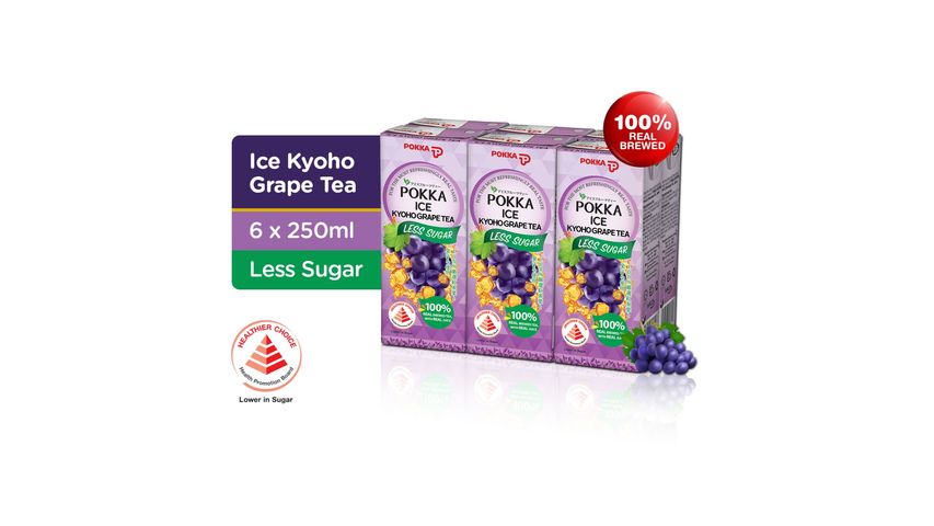 Pokka Ice Kyoho Grape Tea (Less Sugar) Packet 6s x 250ml