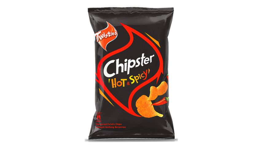 Twisties Chipster Hot And Spicy Flavoured Potato Chips 130g