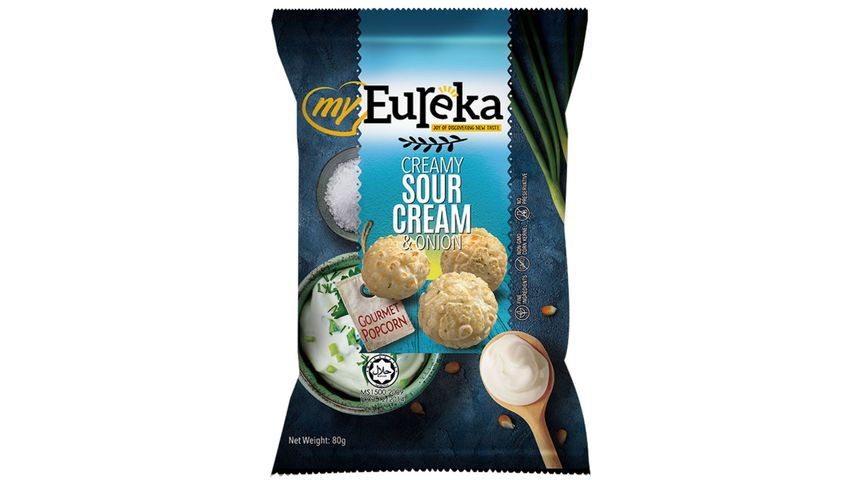 myEureka Gourmet Popcorn Creamy Sour Cream and Onion 80g