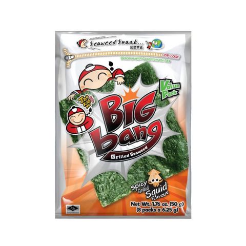 Tao Kae Noi Big Bang Grilled Seaweed (Spicy Grilled Squid) 8 x 6.25g