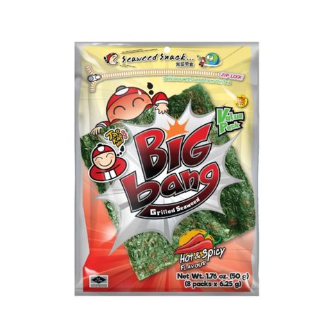 Tao Kae Noi Big Bang Grilled Seaweed (Hot & Spicy) 8 x 6.25g