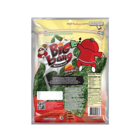 Tao Kae Noi Big Bang Grilled Seaweed (Hot & Spicy) 8 x 6.25g