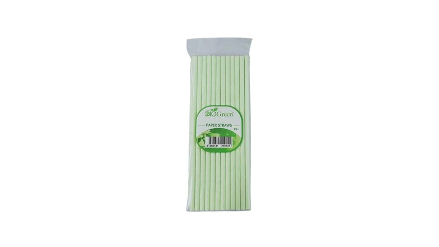 Biogreen Paper Straw 25s