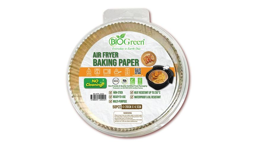 Biogreen Air Fryer Baking Paper 20cm 50s