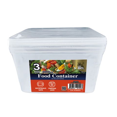 Mr Bel Food Container (Square) M7000SQ/3s