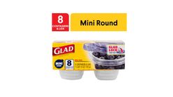 Glad Mini Round Container with Lid 8s