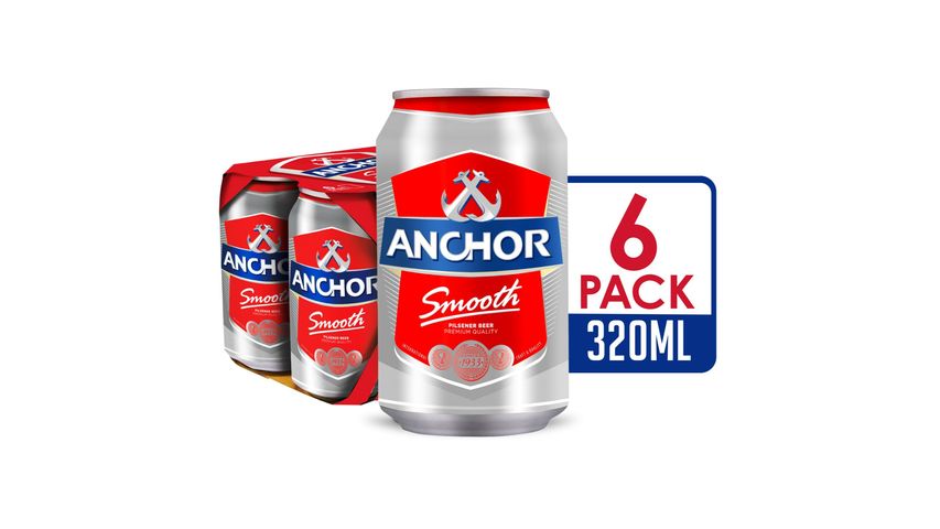 Anchor Smooth Pilsner Beer Can 6s x 320ml