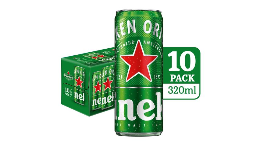 Heineken Lager Beer Can 10s x 320ml