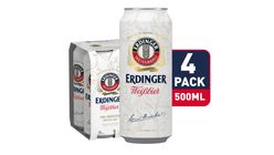 Erdinger Weissbier Wheat Beer Can 4 x 500ml