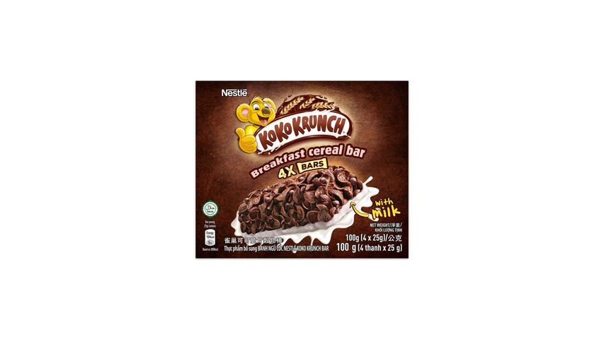 Nestle KOKO KRUNCH Cereal Bar with Whole Grain Multipack 4 x 25g