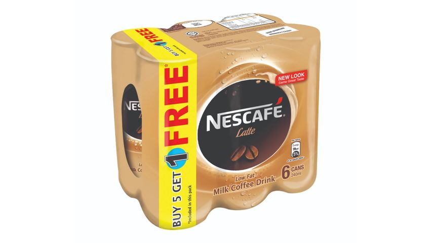 Nescafe Latte Low Fat Milk Coffee Drink Can 6s x 240ml