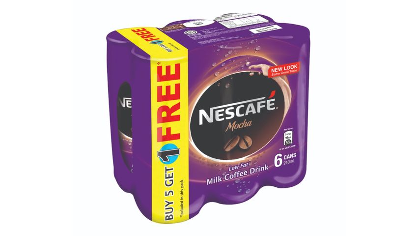Nescafe Mocha Low Fat Milk Coffee Drink Can 6s x 240ml