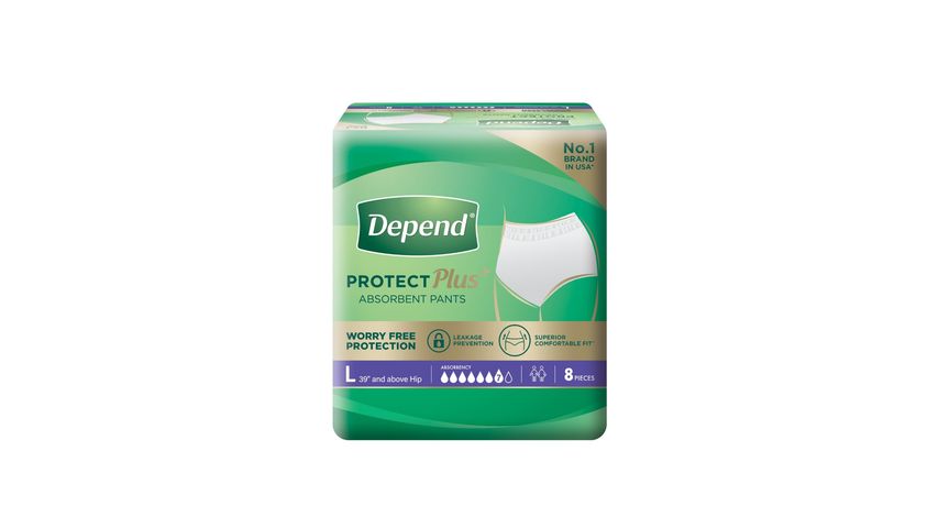 Depend Protect Plus Pants L 8s