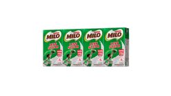 MILO UHT 50% Less Sugar Chocolate Malted Milk 4 x 125ml