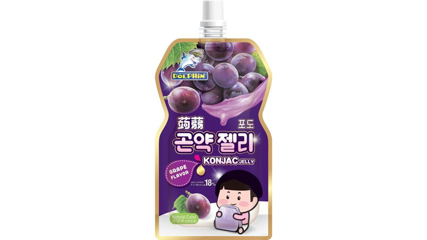 Captain Dolphin Konjac Drinks (Grape) 130g