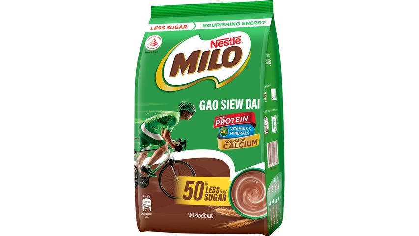 Milo Activ-Go Gao Siew Dai Lower in Sugar Sachet 15s x 33g