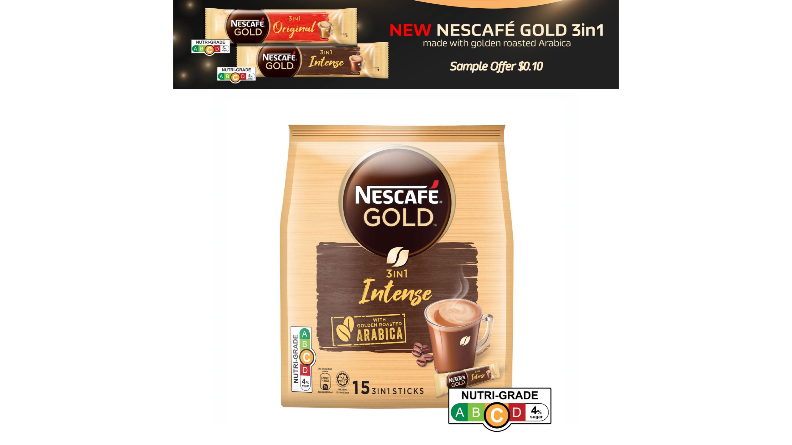 Nescafe Gold 3 in 1 Intense 15 x 34g delivery near you in