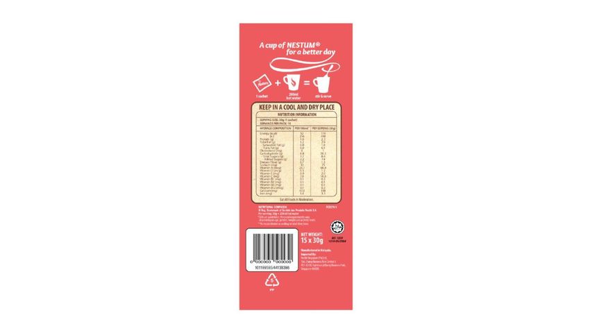 Nestum 3-in-1 Oats Cereal Milk Drink Satchet 15s x 30g