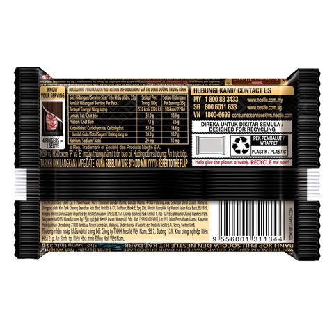 Kitkat 4 Finger Dark Borneo Chocolate 52% 35g