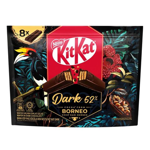 Kitkat Dark Borneo Chocolate 52% Sharebag 8 Pieces x 17g