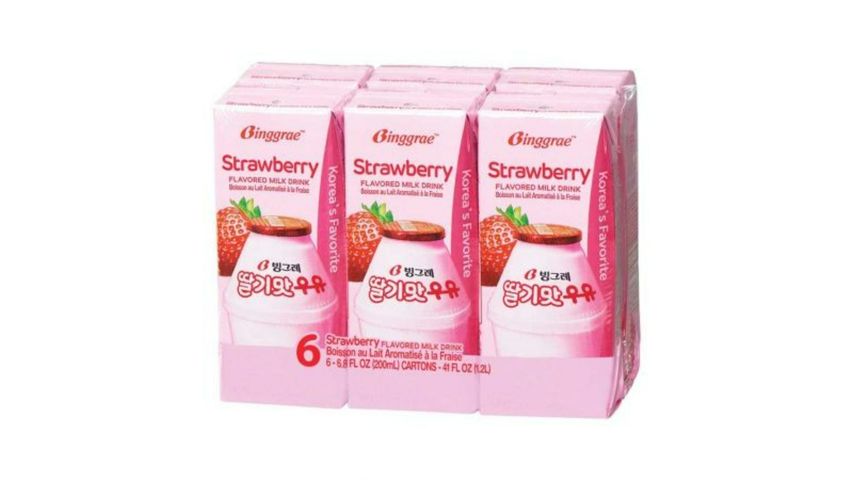 Binggrae Strawberry Flavour Milk 6s x 200ml