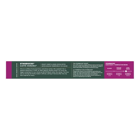 Starbucks Caffe Verona By Nespresso Coffee Capsules 10 Pieces