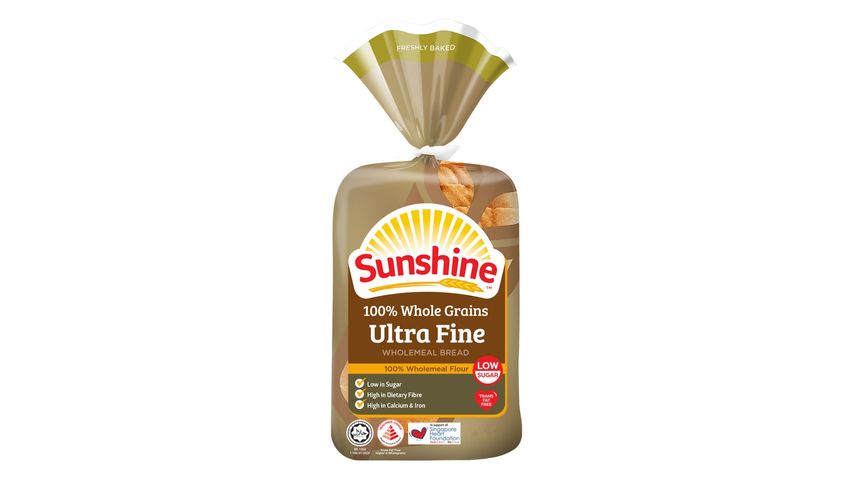Sunshine 100% Whole Grains Ultra Fine Wholemeal Bread 400g
