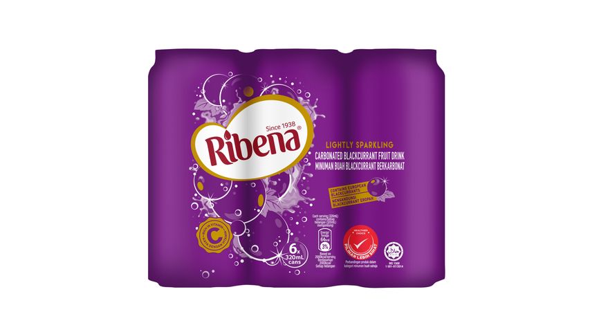 Ribena Sparkling Can 6 x 320ml