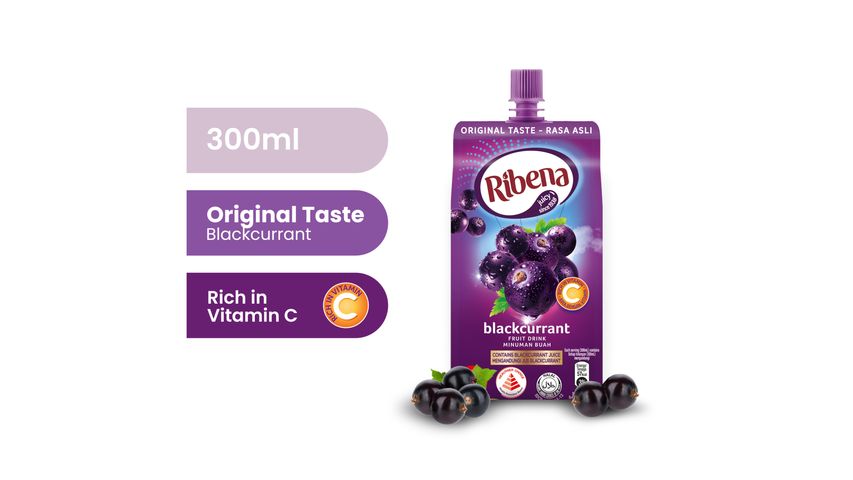 Ribena Cheerpack Original Taste Blackcurrant Fruit Drink 300ml