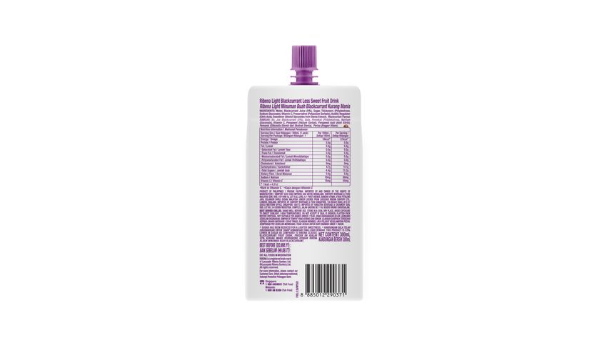 Ribena Cheerpack Blackcurrant Fruit Drink (Less Sugar) 300ml