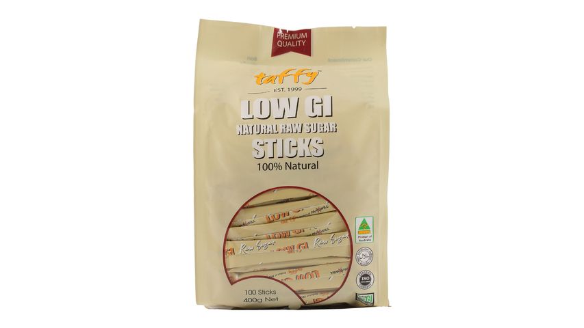 Taffy Low Gi Natural Raw Sugar Sticks 100g