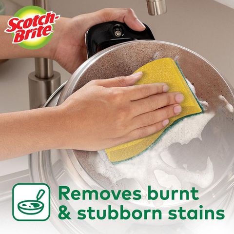 3M Scotch-Brite Tough Clean Scrub Sponges Value Pack 4 Pieces