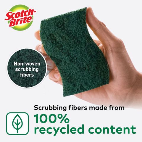 3M Scotch-Brite Tough Clean Scrub Sponges Value Pack 4 Pieces