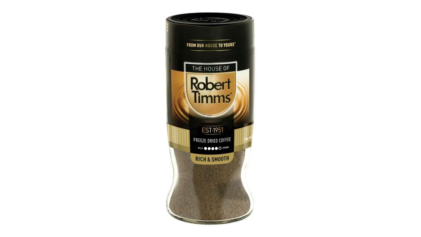 Robert Timms Freeze Dried Soluble Coffee Premium Rich & Smooth 200g