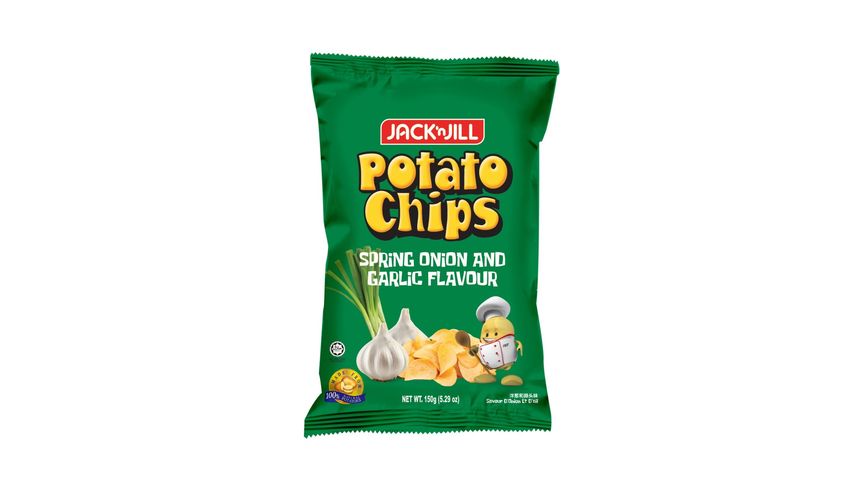 Jack 'n Jill Potato Chips - Spring Onion Garlic 150g