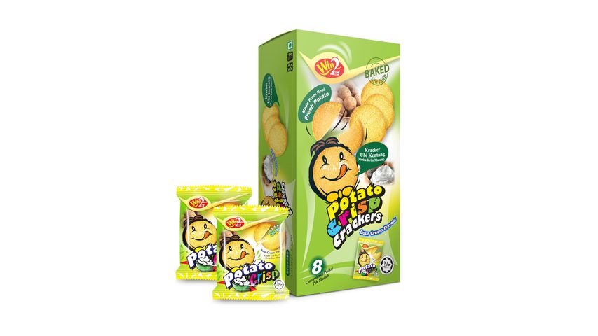 Win2 Potato Crisp Cracker - Sour Cream Flavour 8s 160g