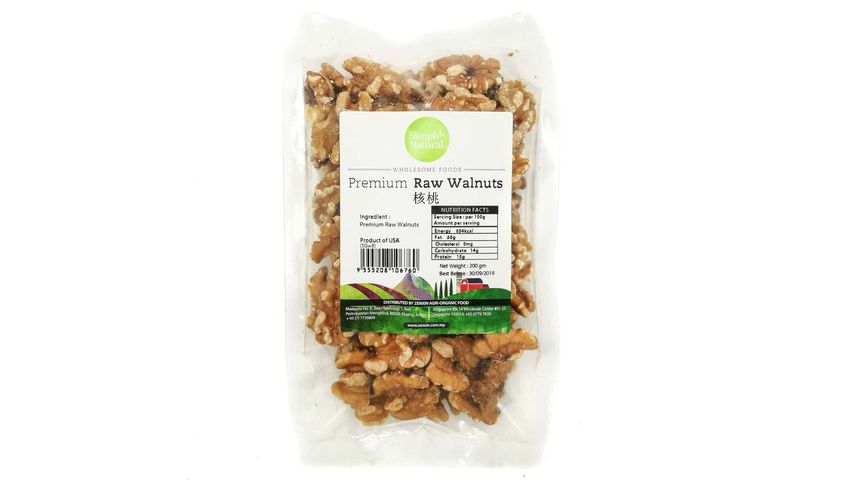 Simply Natural Premium Raw Walnuts 200g