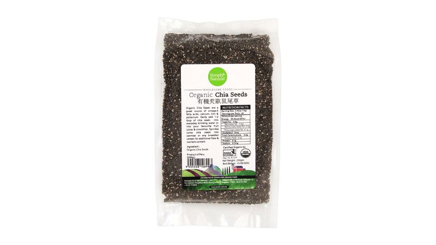 Simply Natural Organic Chia Seeds 250g