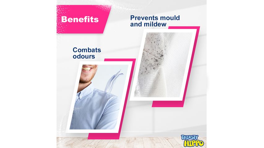 Thirsty Hippo Dehumidifier Moisture Absorber 4pcs x 600ml