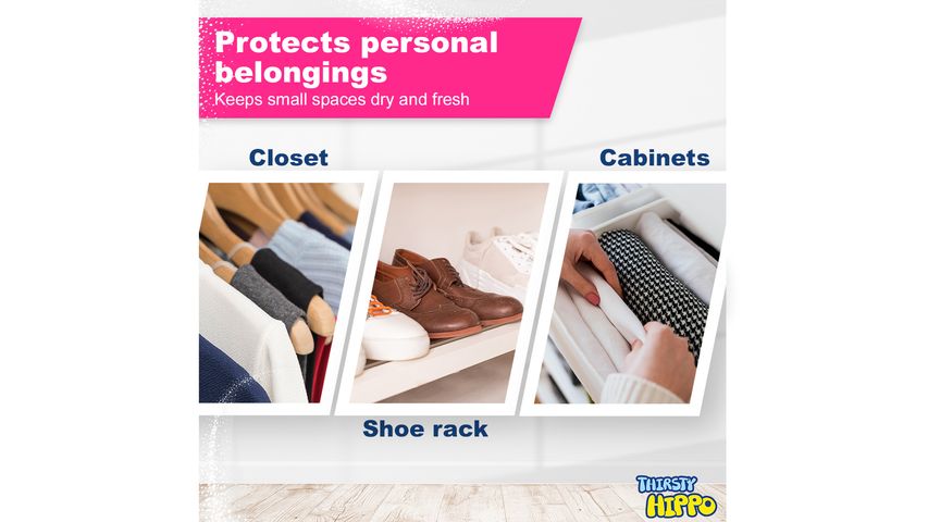 Thirsty Hippo Dehumidifier Moisture Absorber 4pcs x 600ml