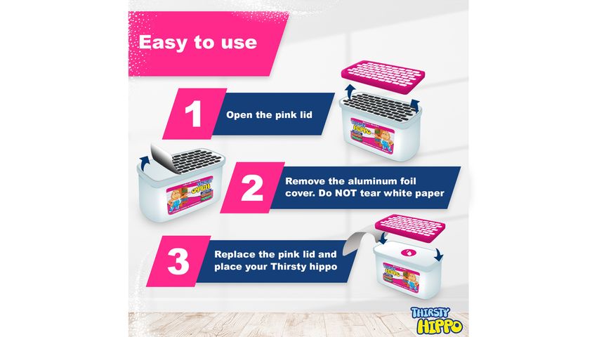 Thirsty Hippo Dehumidifier Moisture Absorber 4pcs x 600ml