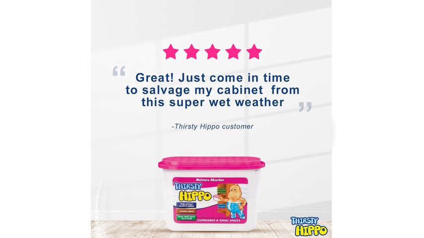 Thirsty Hippo Dehumidifier Moisture Absorber 4pcs x 600ml
