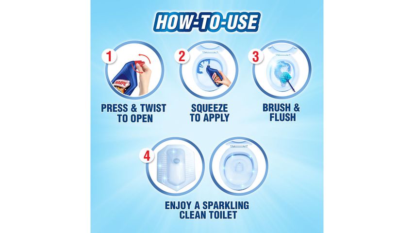Harpic Toilet Bowl Cleaner Value Pack - Power Plus 3 x 450ml